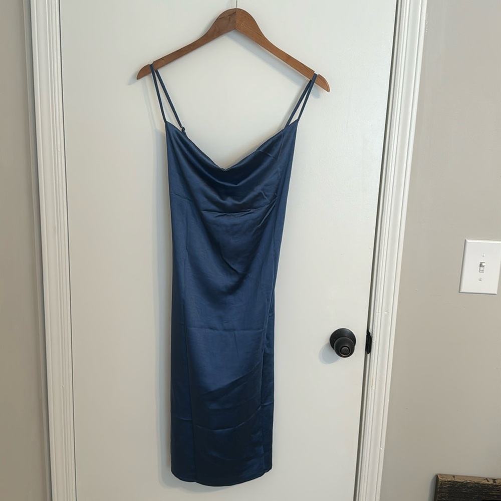 NWT Cowl Neck Slip Dress with slit